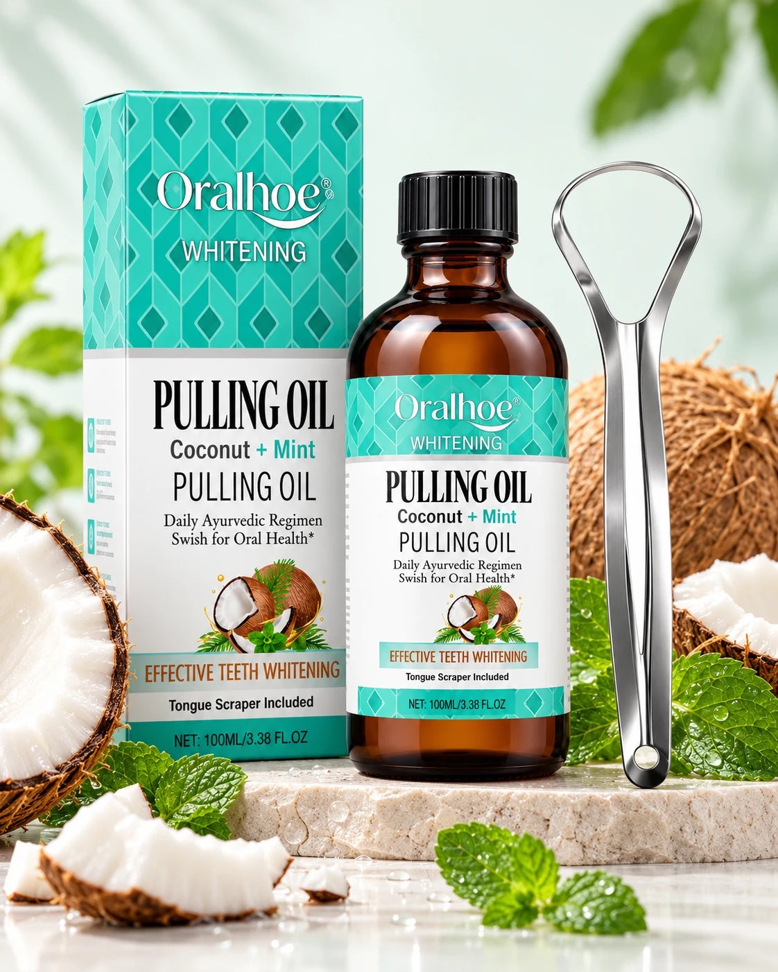 Coconut Mint Pulling Rinse with coconut and fresh mint